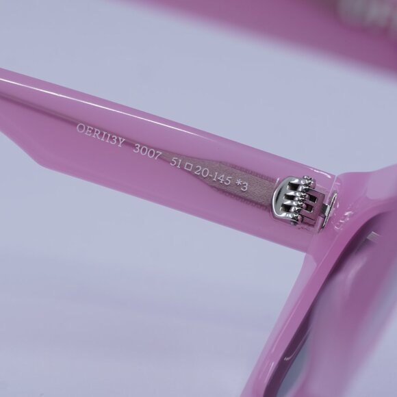 Off-White OERI13Y SELMA 3007 Sunglasses Pink Square Frame, Dark Grey Lenses main image 6